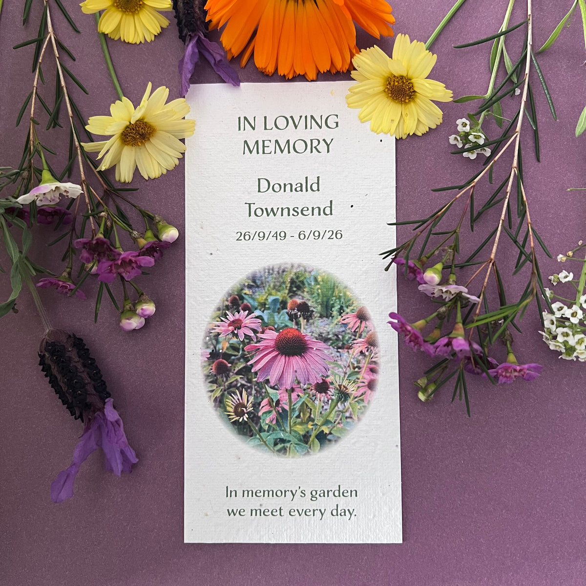 A Living Tribute: Plantable Memorial Bookmarks to Honour Someone Special