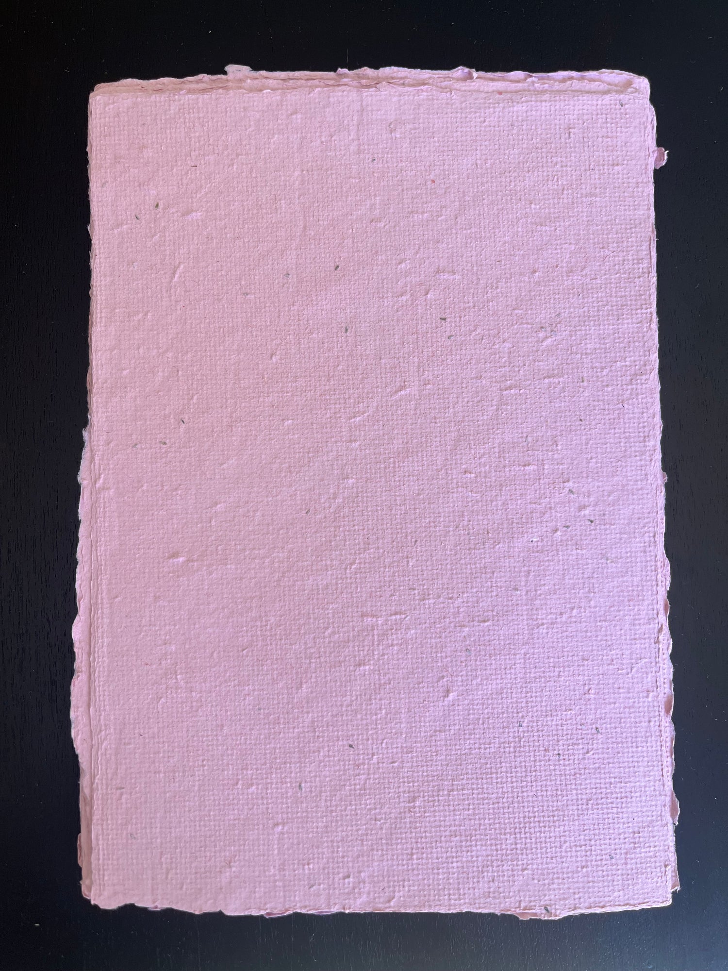 A5 Deckled Edge Hand made PINK Seed Paper 10 Pack