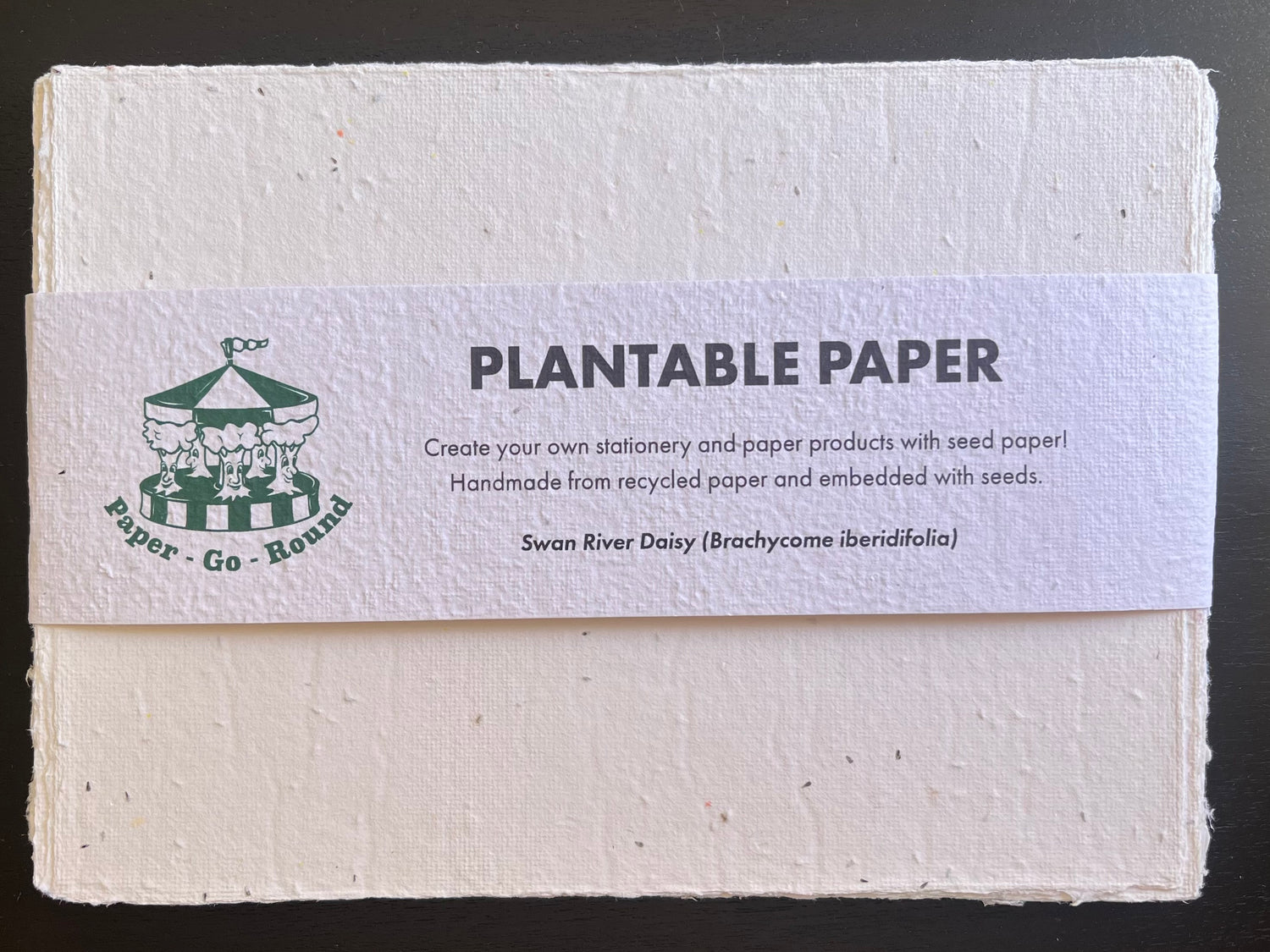 A5 Deckled Edge Hand made  Seed Paper 10 Pack