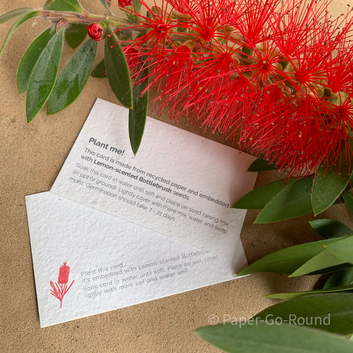 Business Cards: Preprinted with Instructions