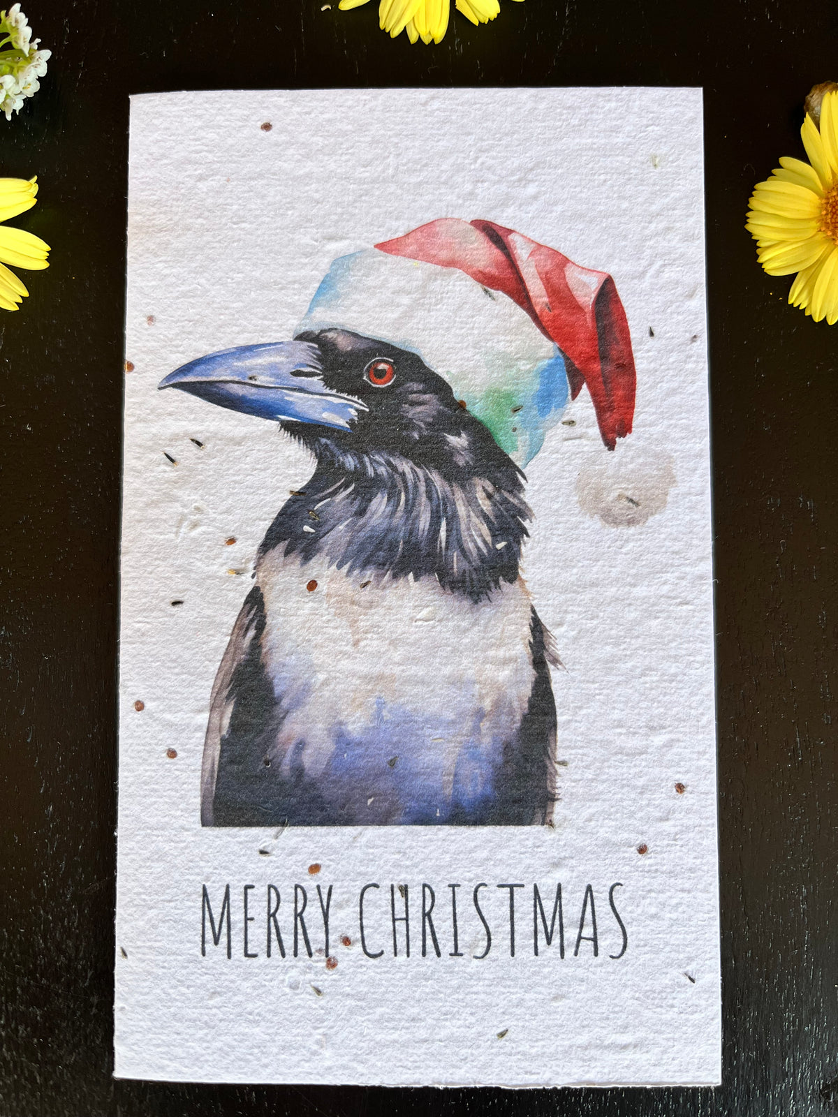 Magpie Plantable Seed Paper Christmas card