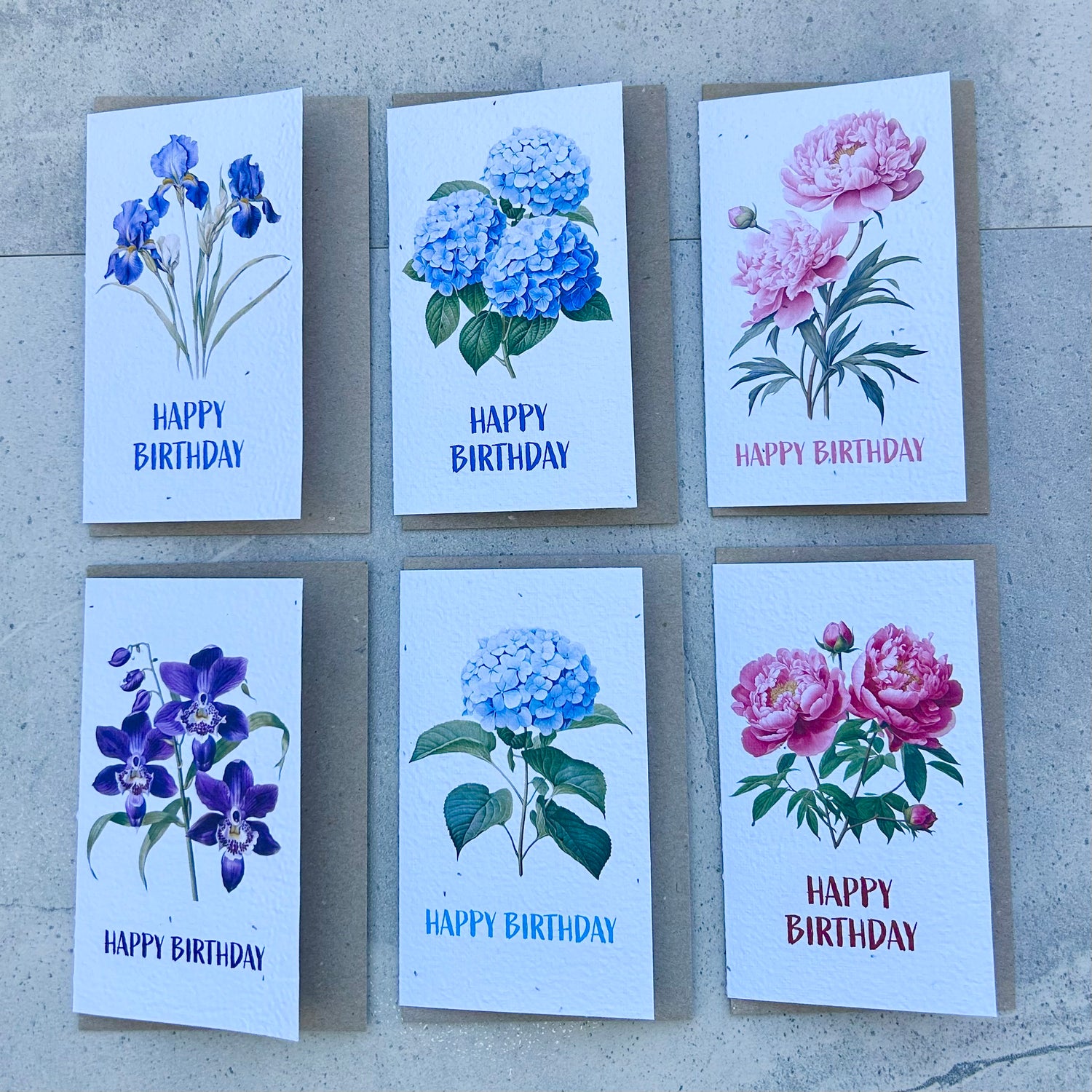 Floral Birthday Card Bundle (6 Pack)