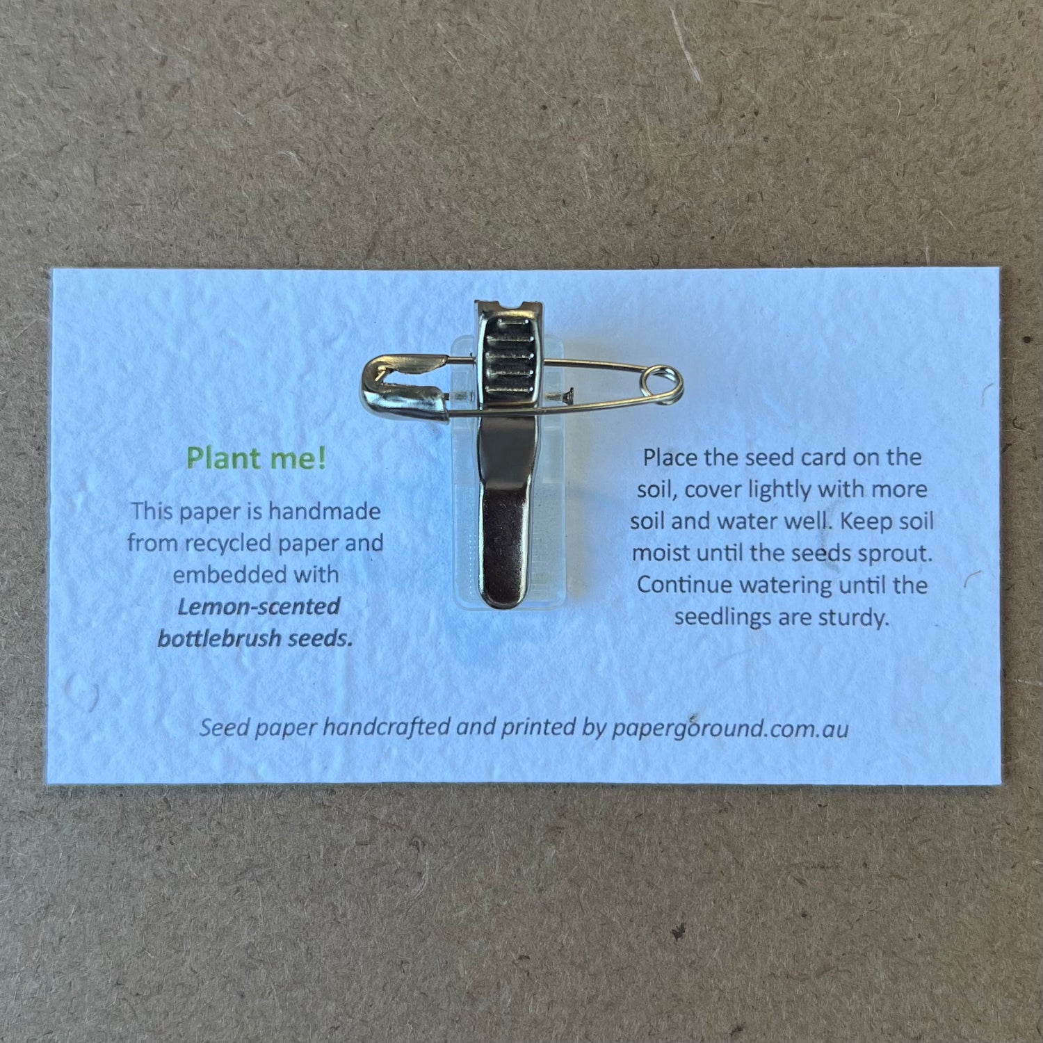 Plantable Name tag with clip