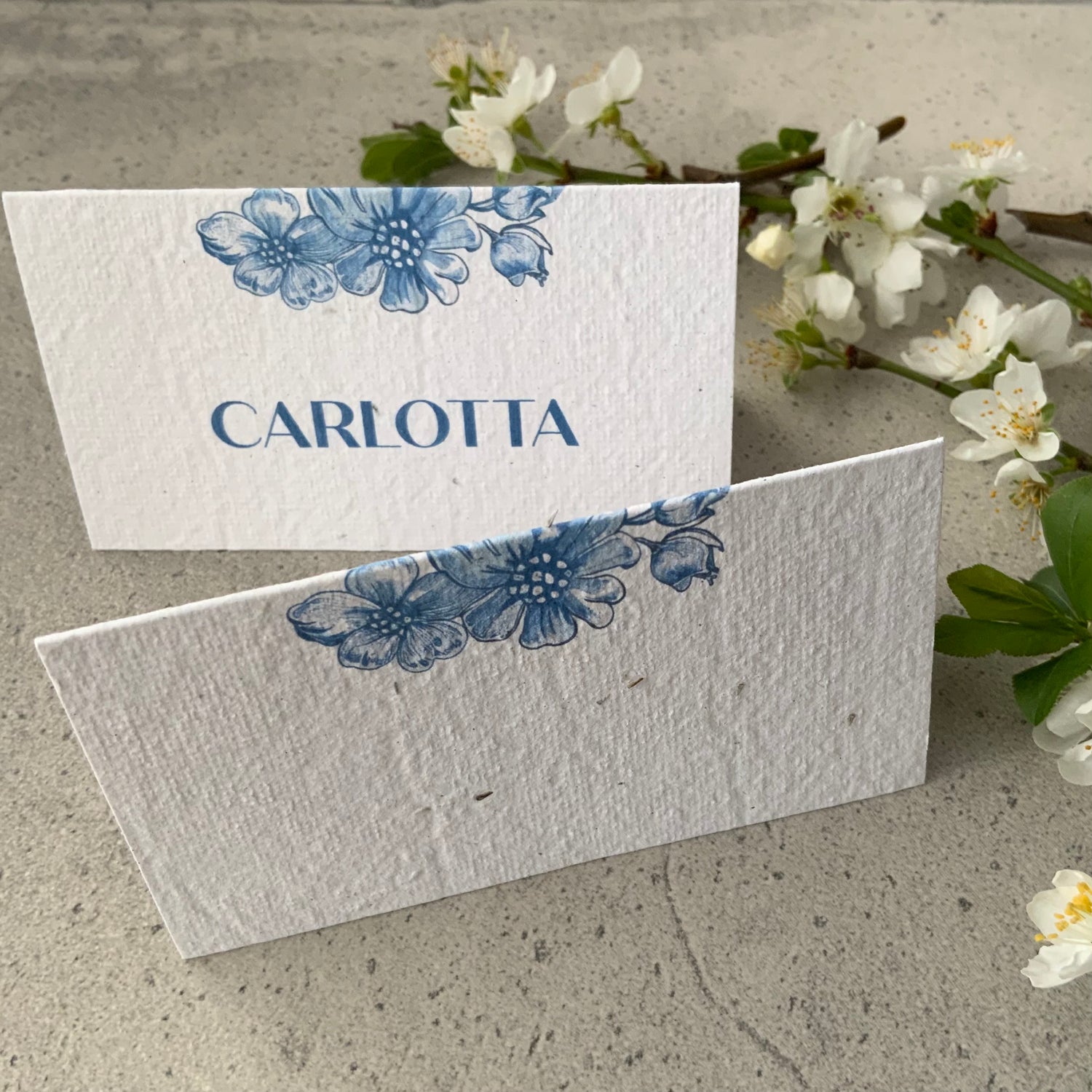 Place Card: Sapphire Floral