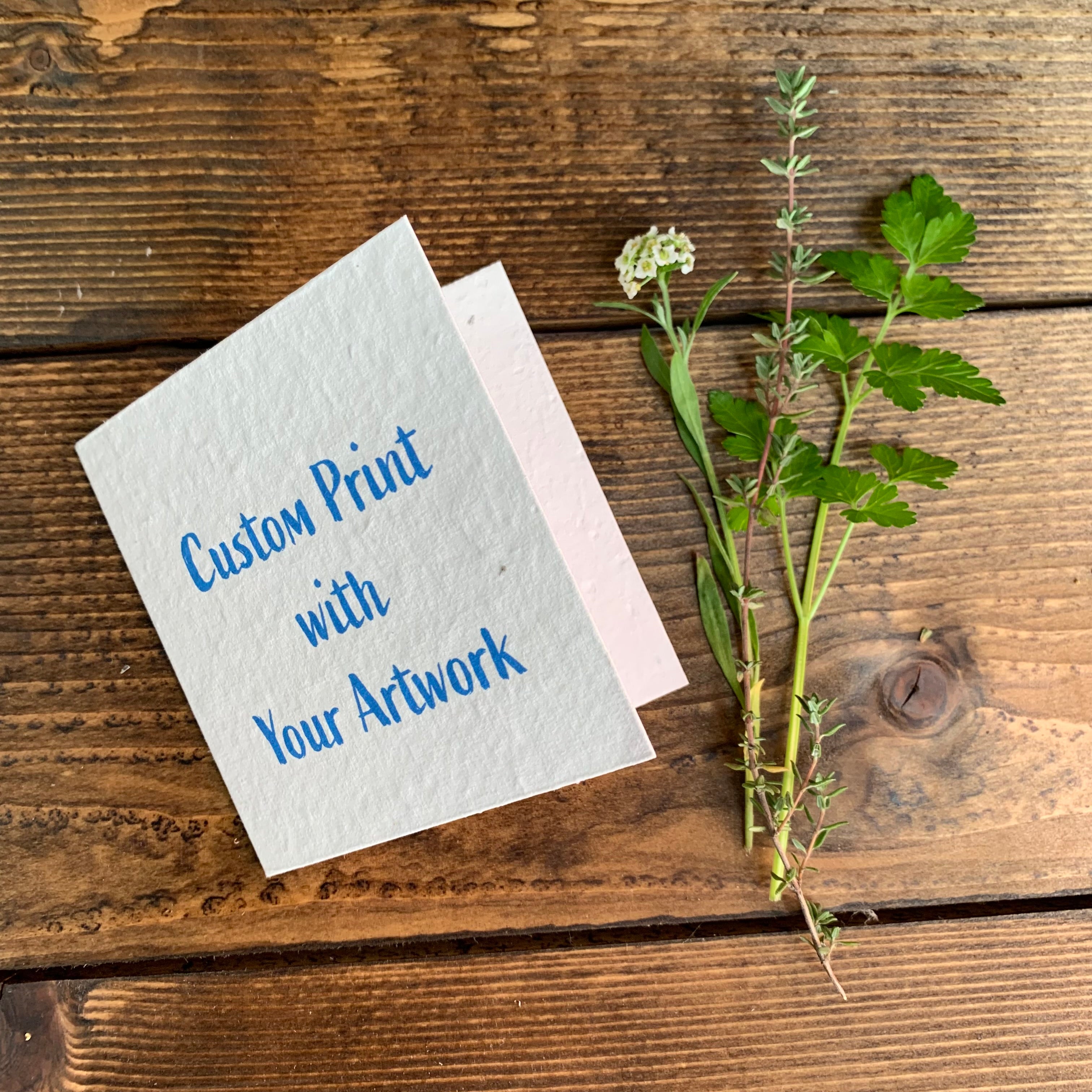 Small Square Folded Card: Custom Print – Paper Go Round