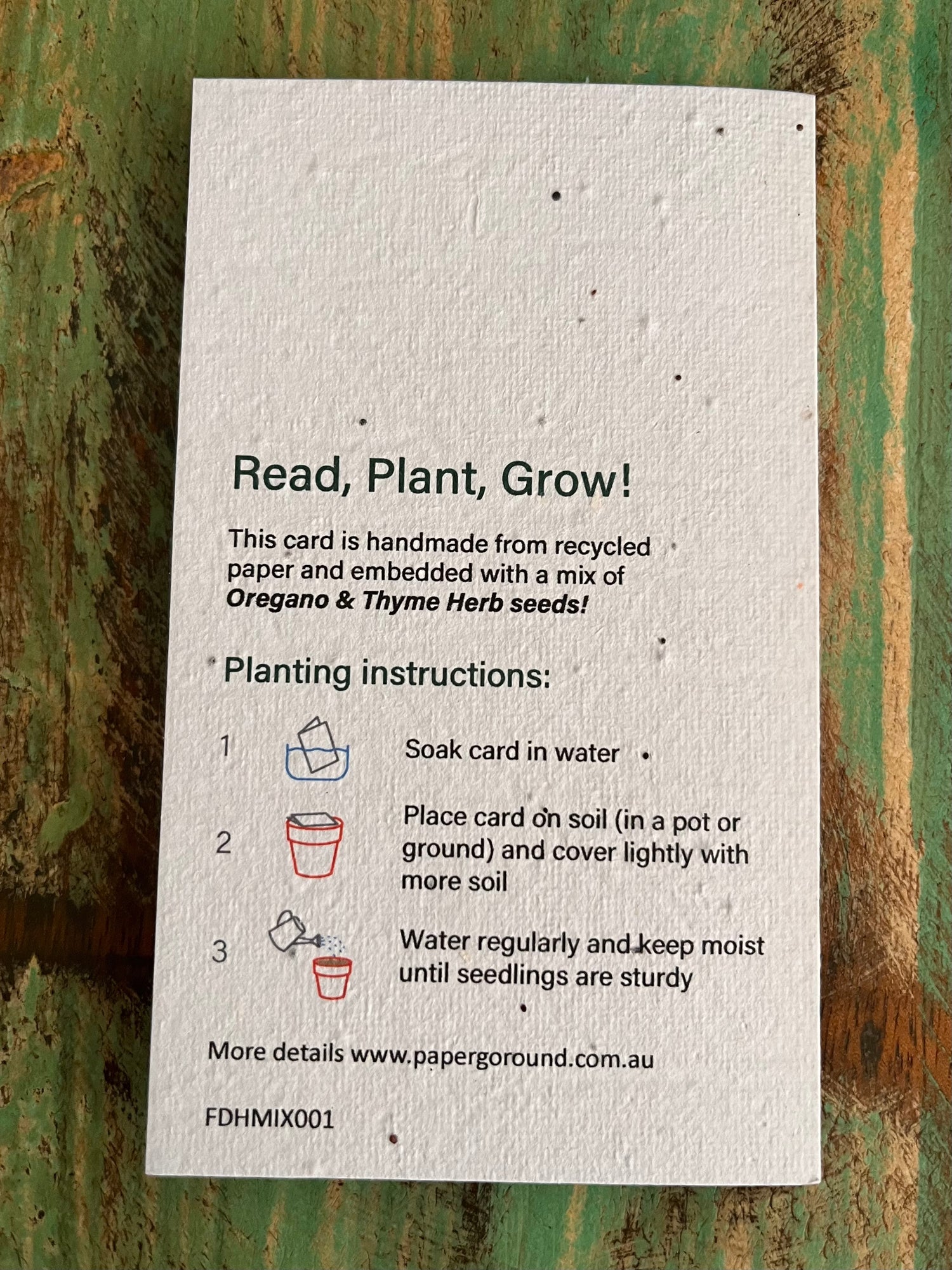 World's Best Dad Plantable Fathers Day card