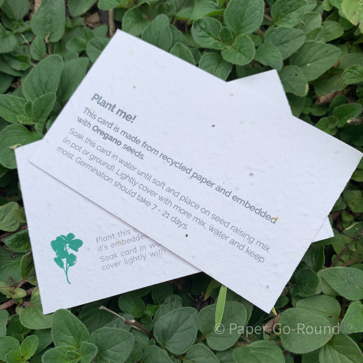 Business Cards: Preprinted with Instructions